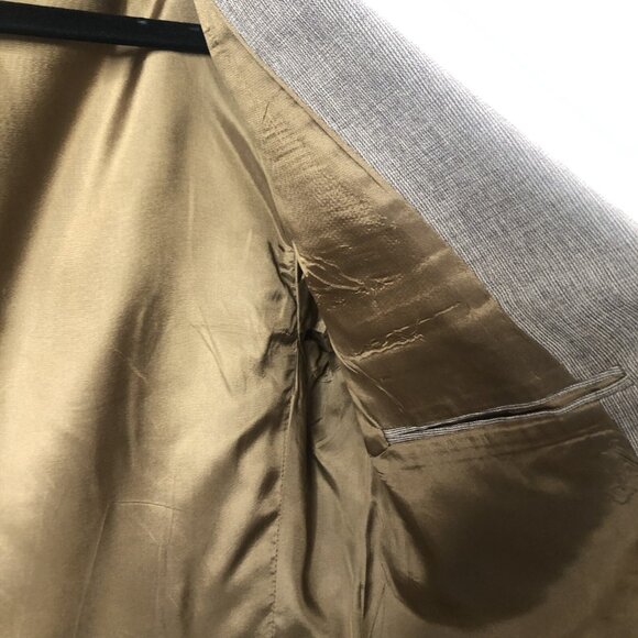 Vintage Levis Blazer  Mens 42L Long Brown Knit Sport Coat Jacket Retro Office - Picture 9 of 16